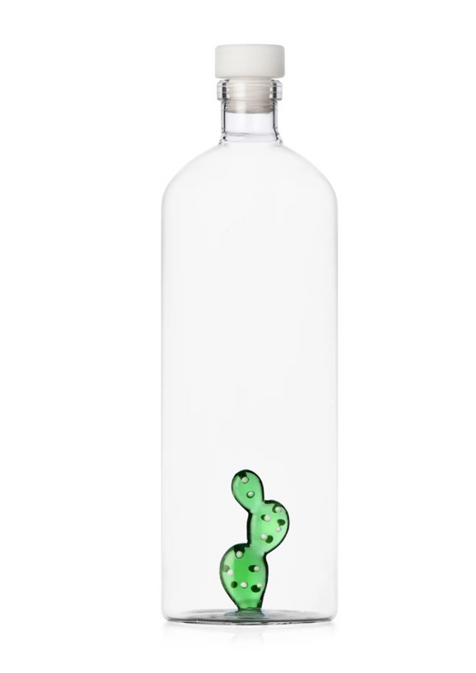 Bottiglia Cactus - Verde Con Punti Bianchi