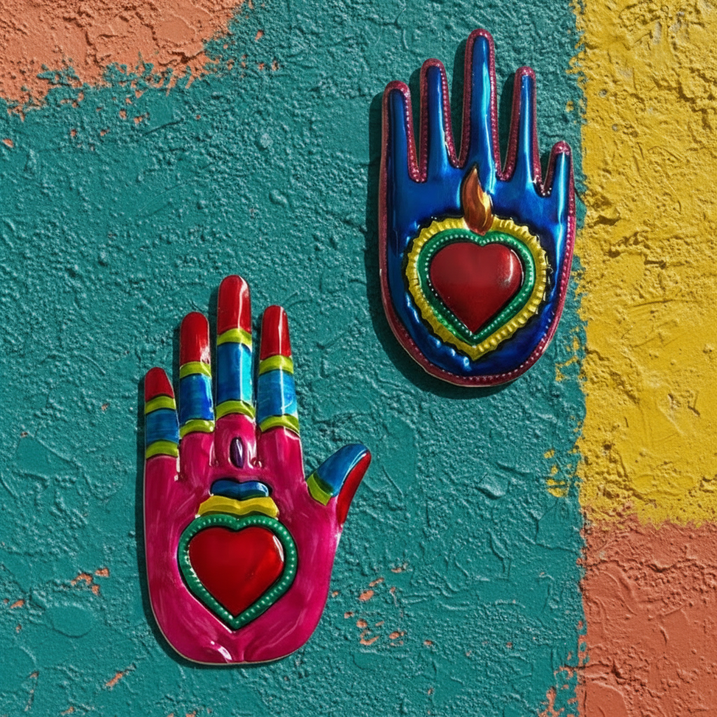 Manita de colores corazón sagrado