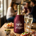 Glacette raffreddabottiglie bordeaux con frase “Ci vuole calma e prosecco freddo”