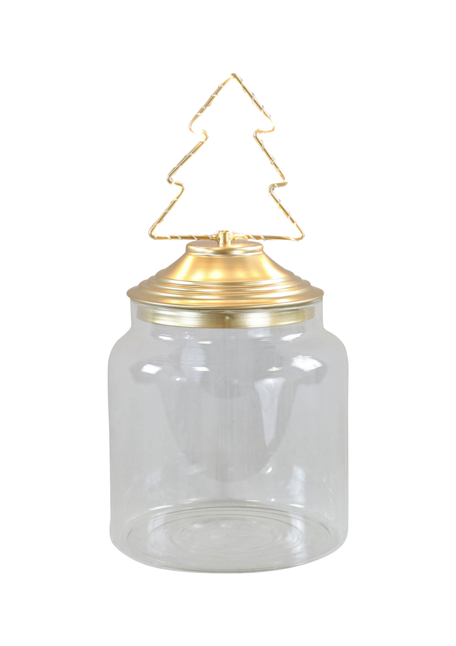 Barattolo Led - Albero Oro & Argento