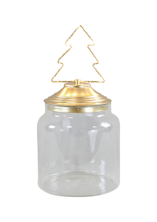Barattolo Led - Albero Oro & Argento