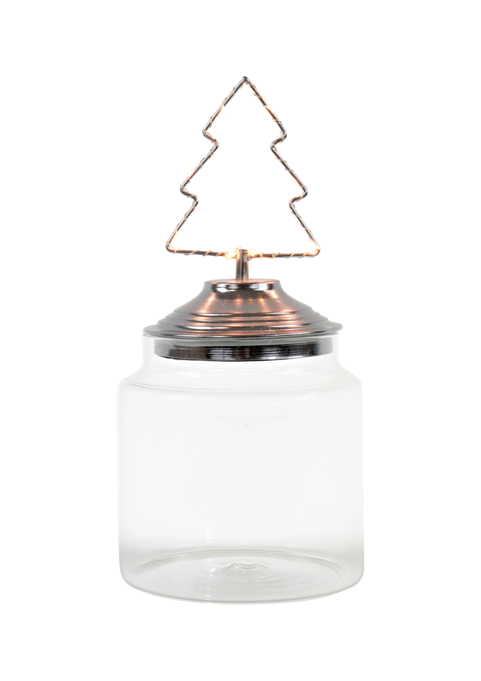 Barattolo Led - Albero Oro & Argento