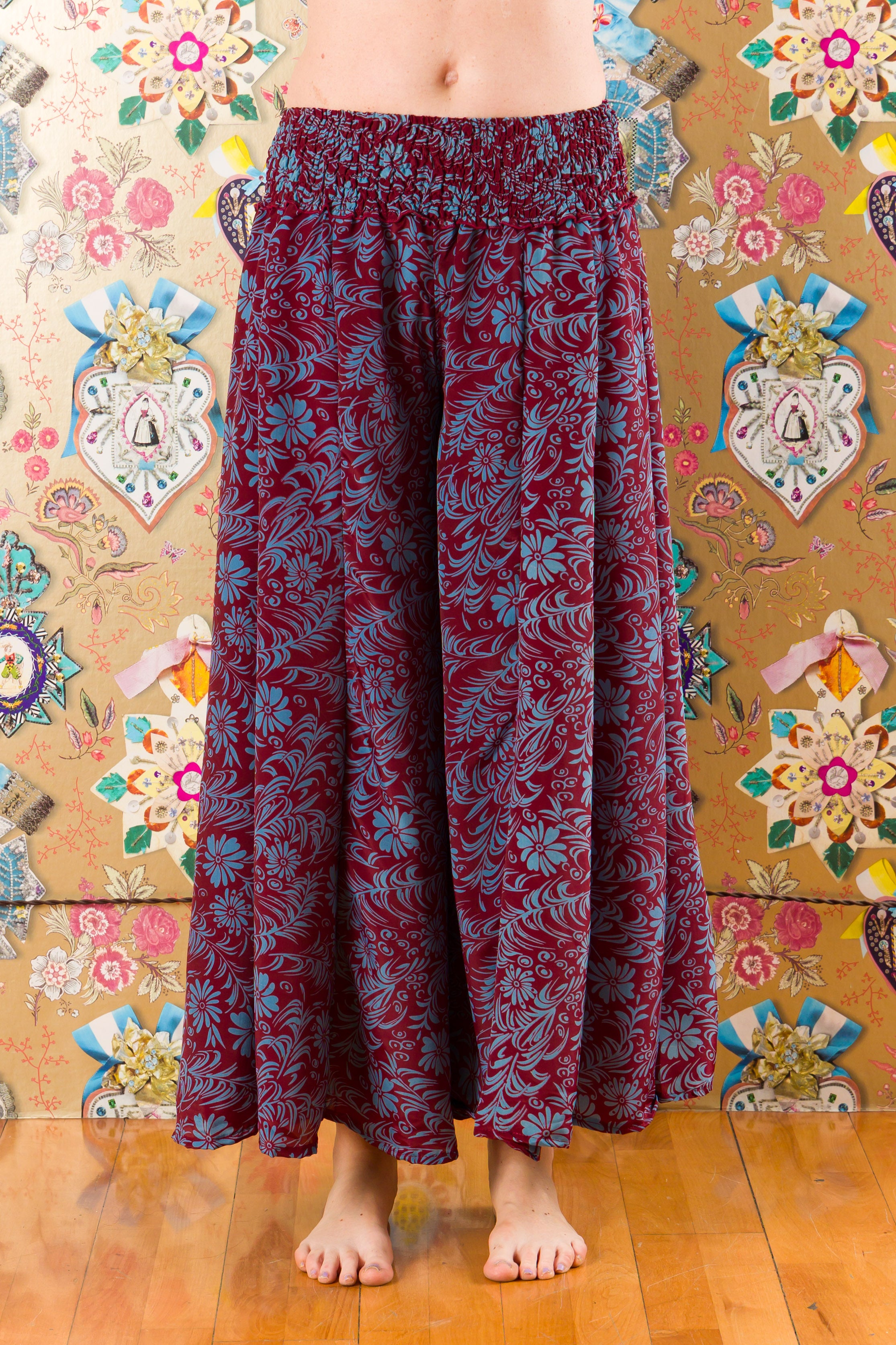 Pantaloni Trifoglio in seta