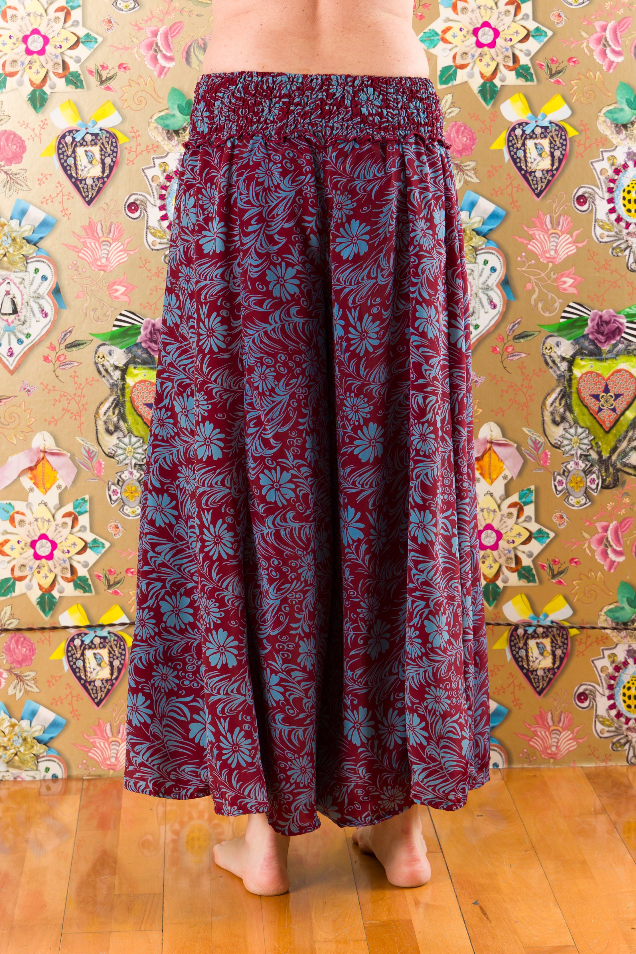 Pantaloni Trifoglio in seta