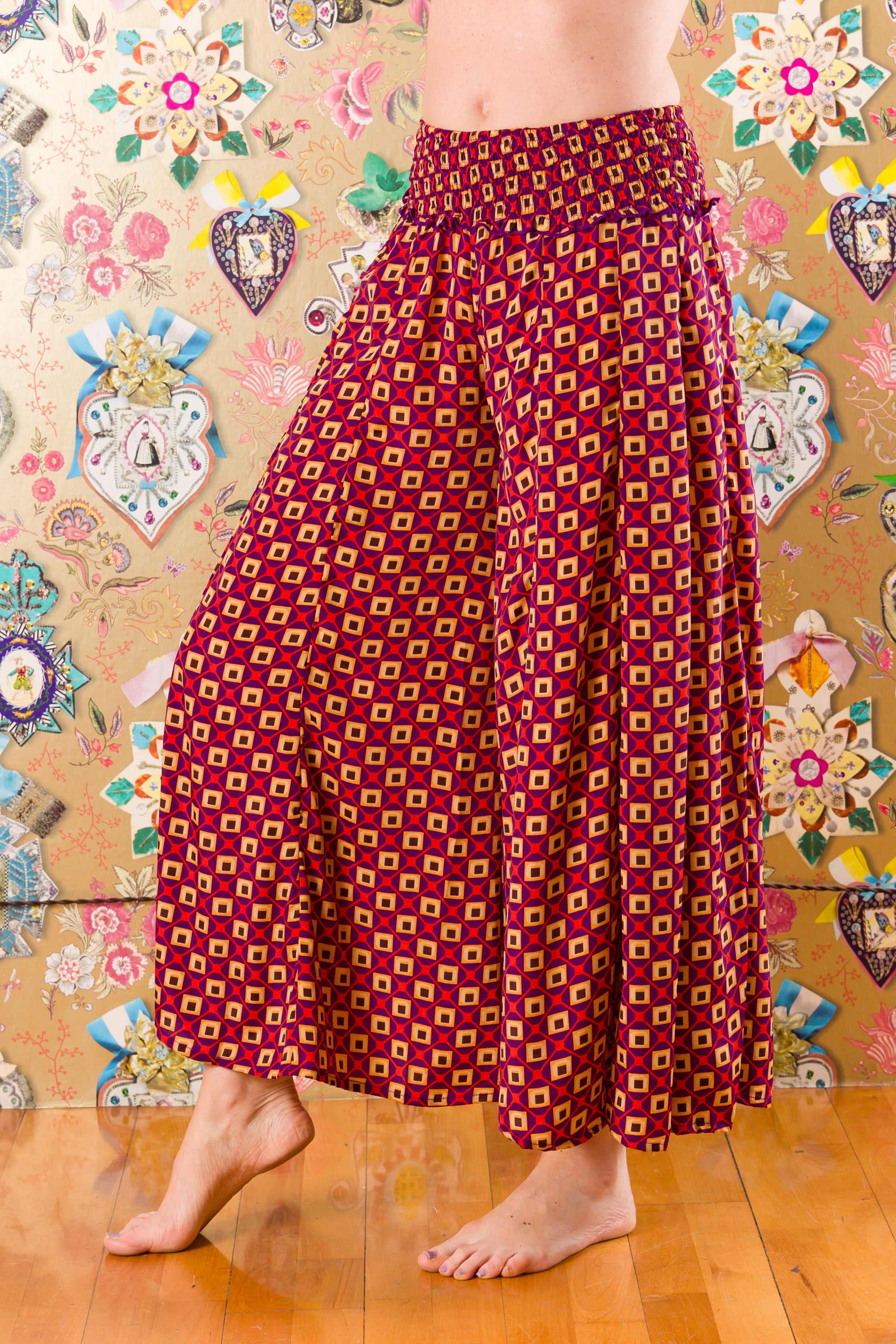Pantaloni Trifoglio in seta