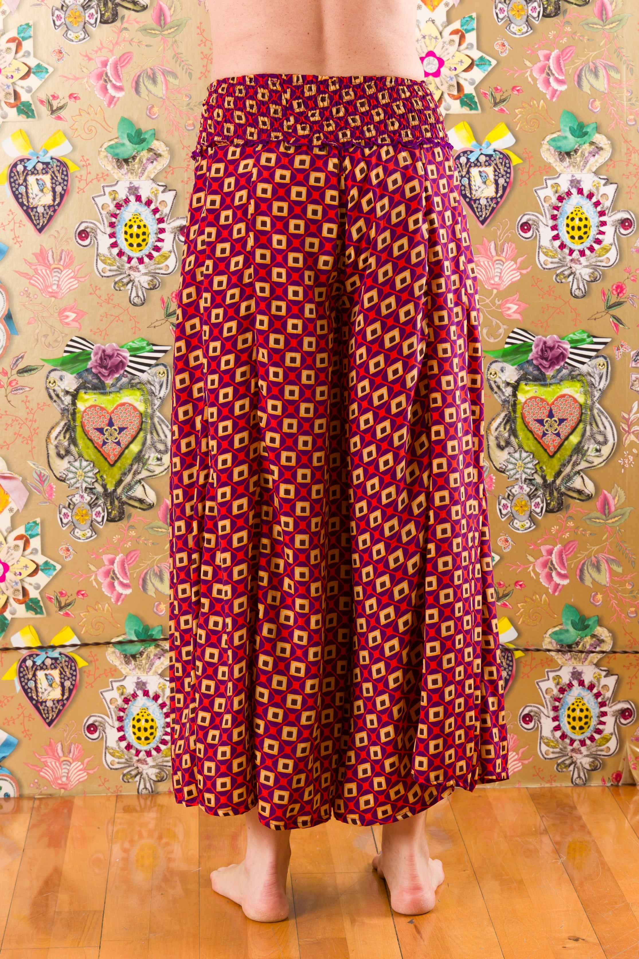 Pantaloni Trifoglio in seta