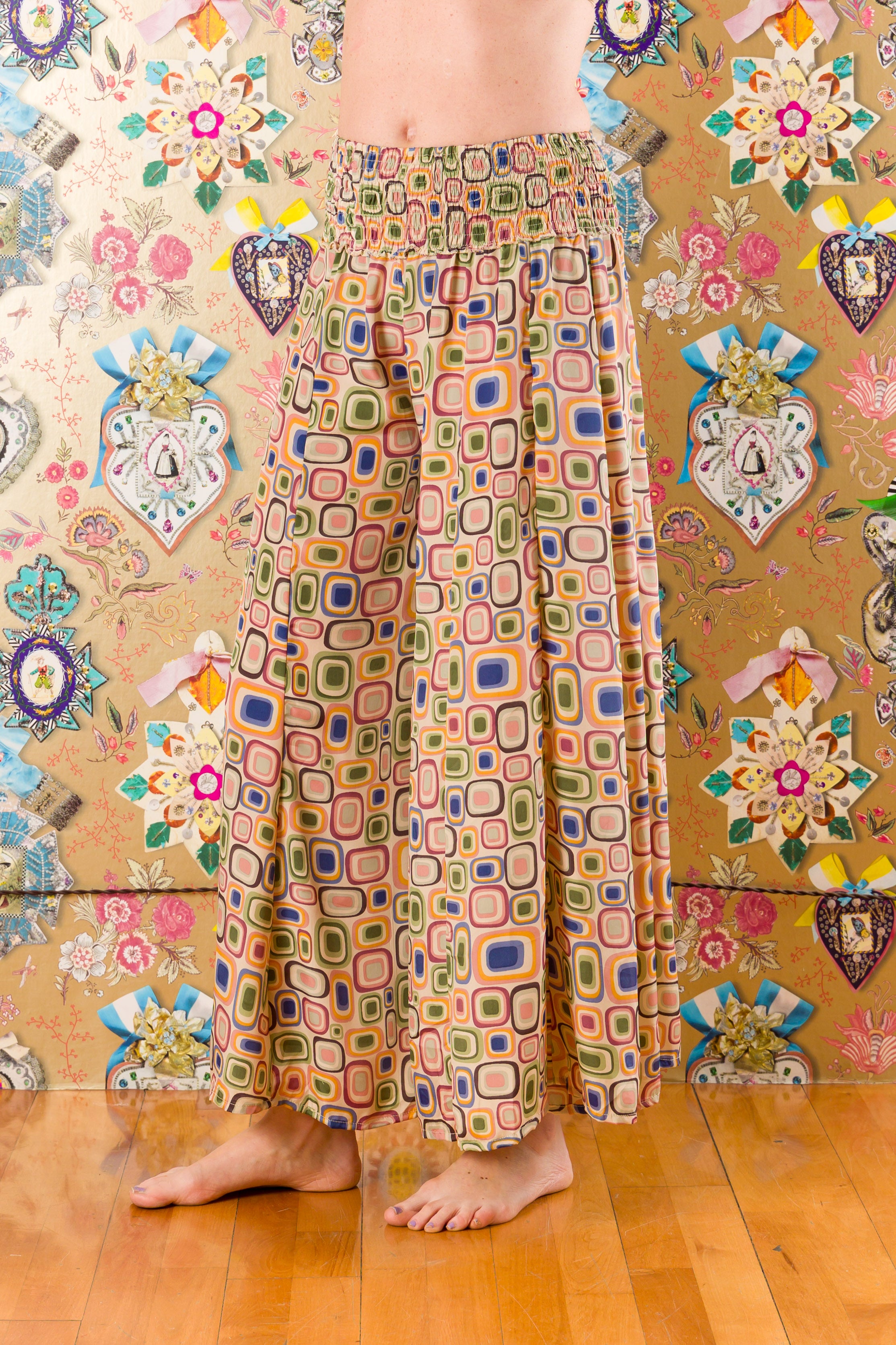 Pantaloni Trifoglio in seta