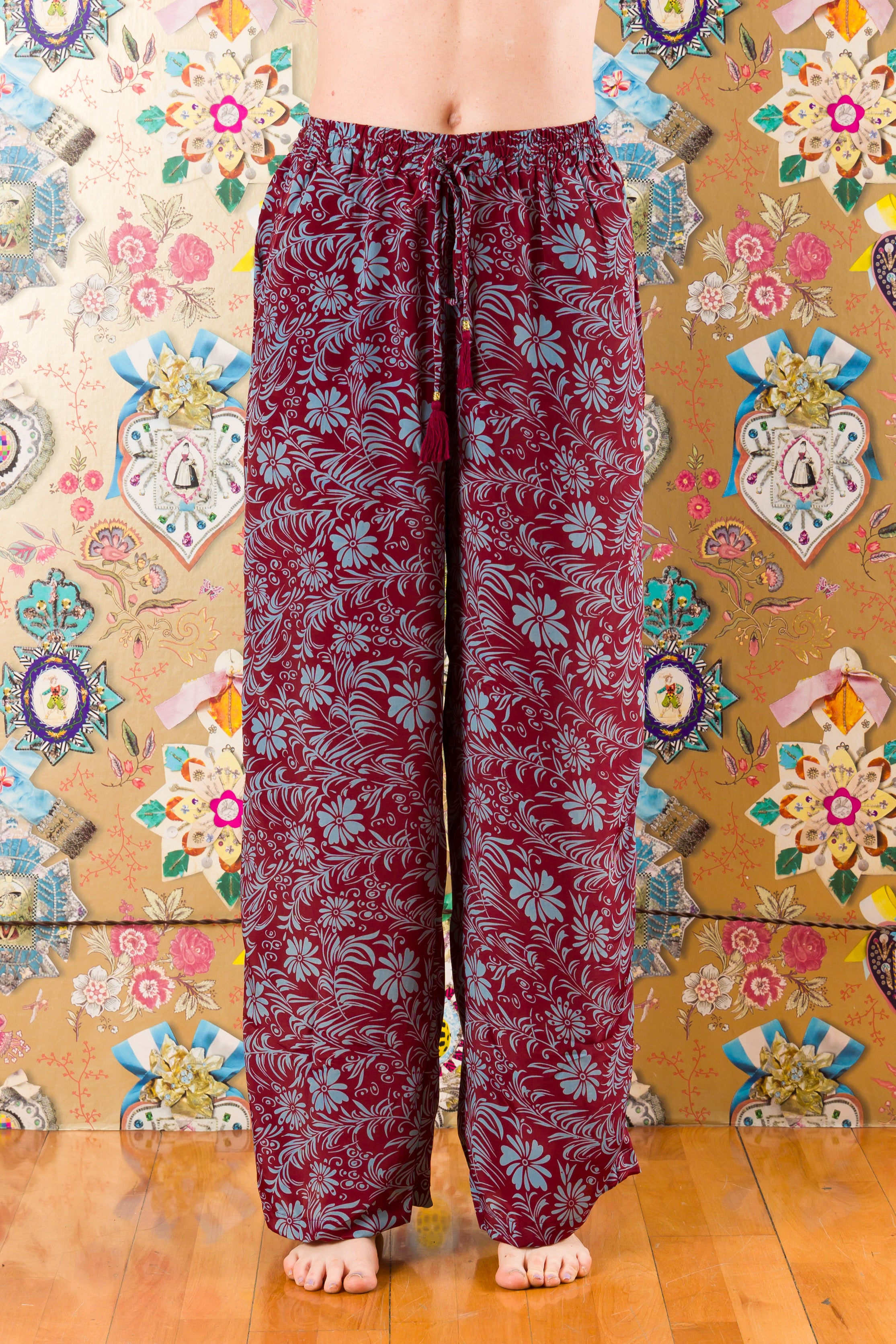 Pantaloni Verbena in seta