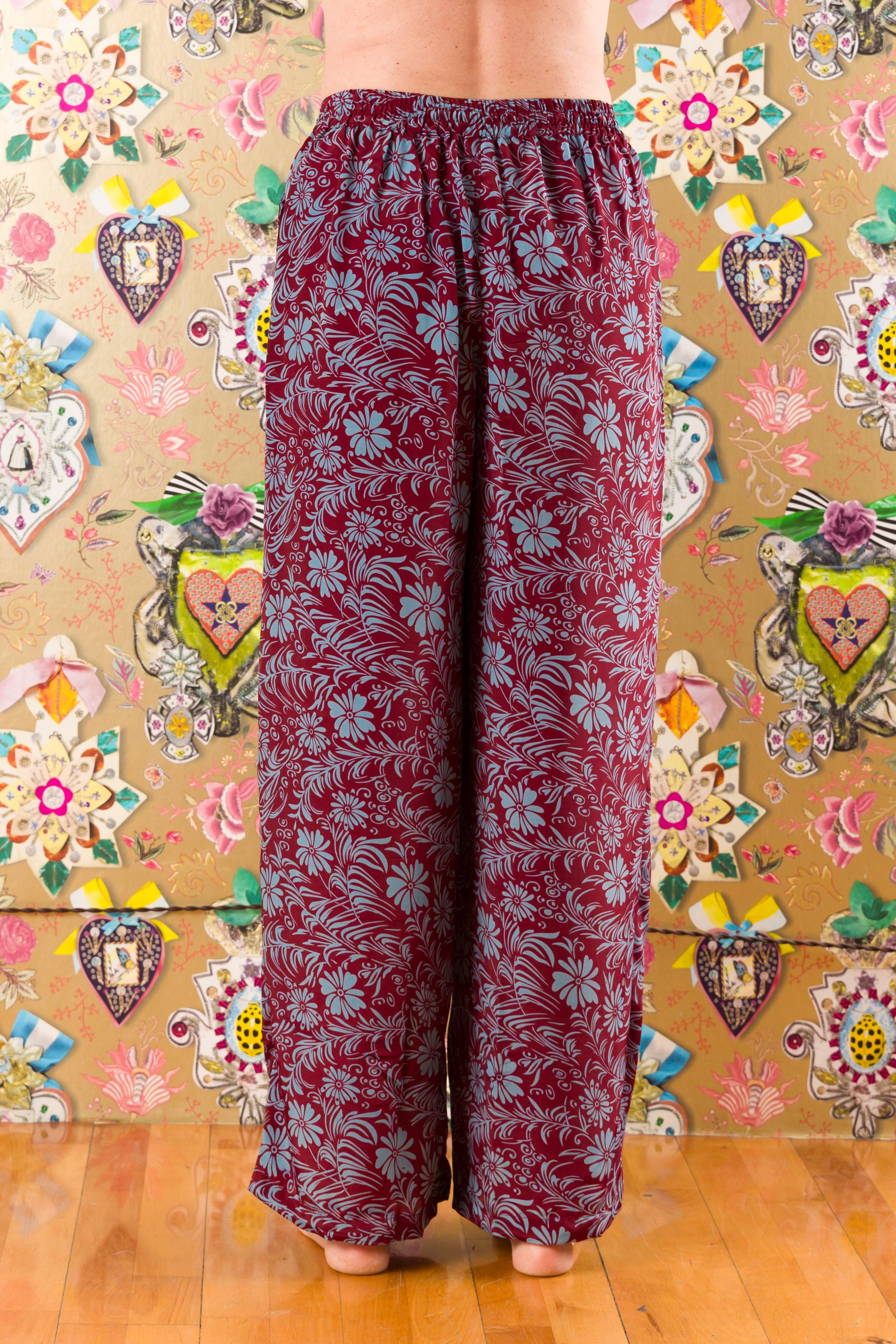 Pantaloni Verbena in seta