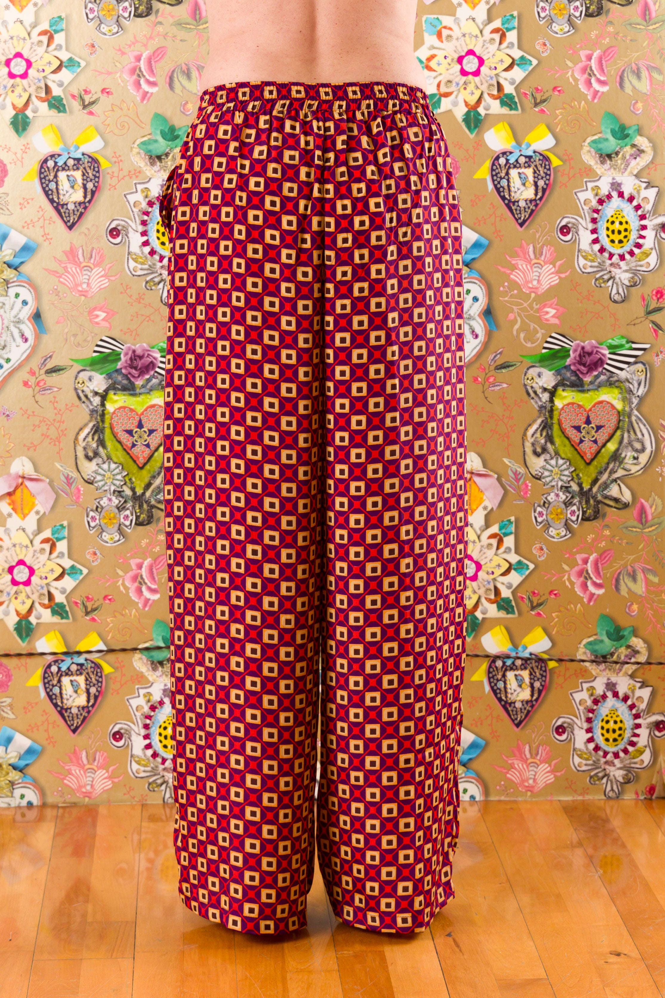 Pantaloni Verbena in seta