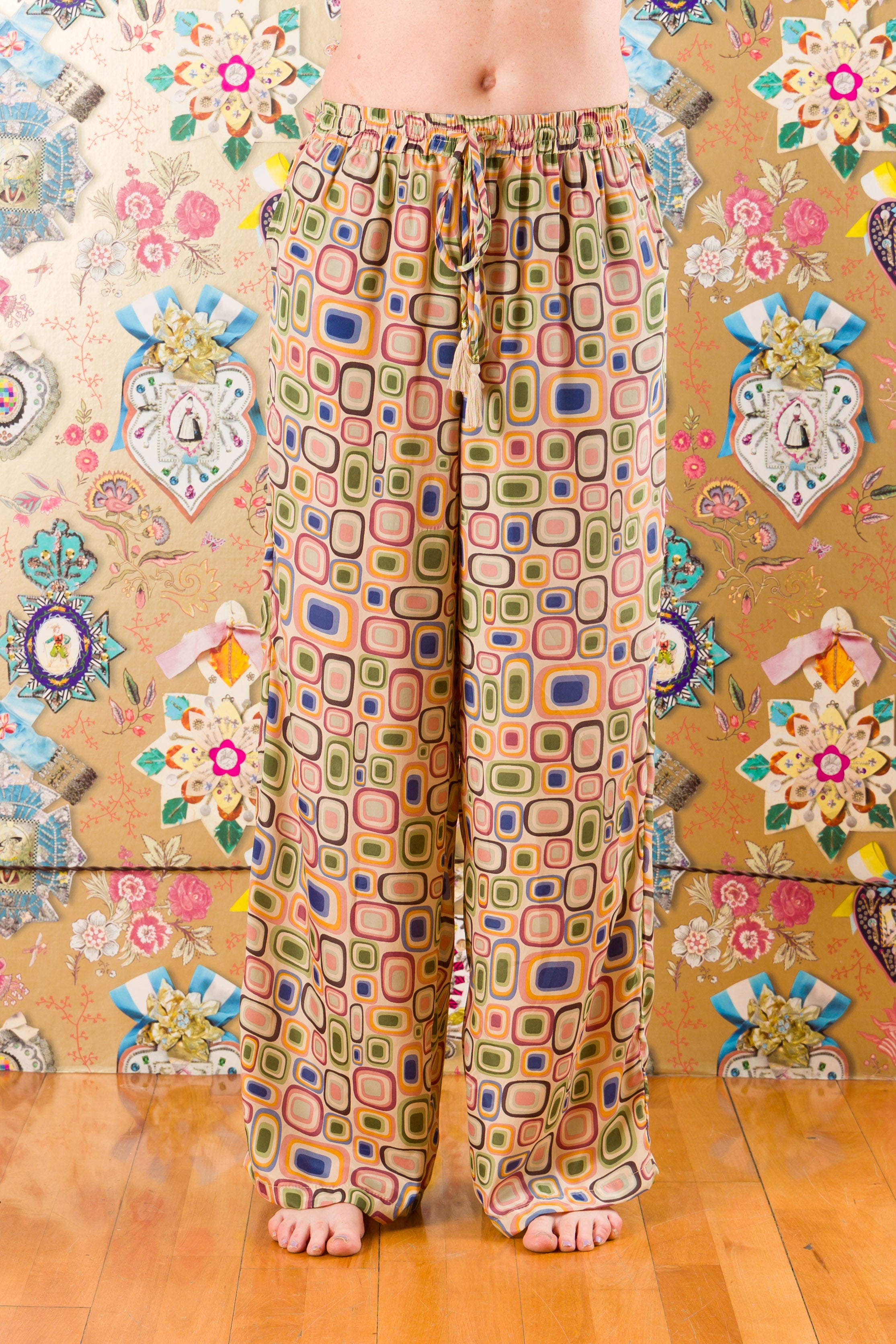 Pantaloni Verbena in seta