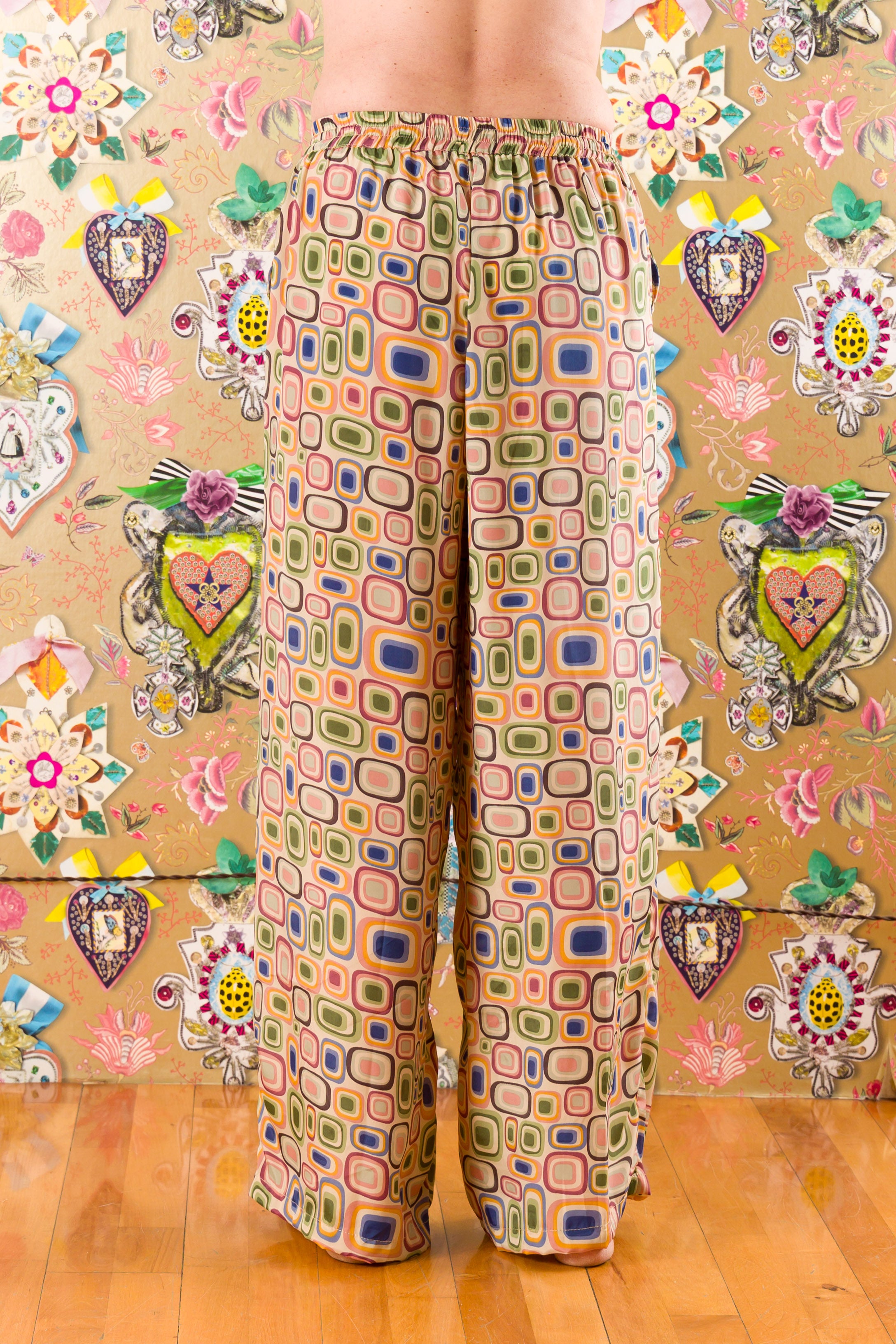 Pantaloni Verbena in seta