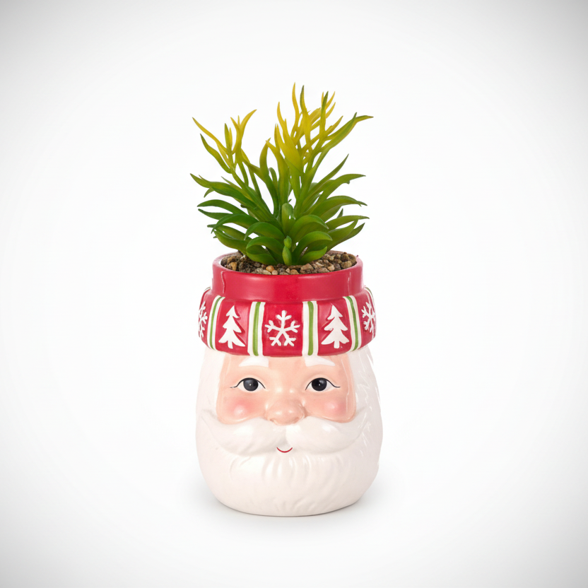 Vaso Babbo Natale con cappello rosso