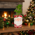 Vaso Babbo Natale cappello rosso con vischio