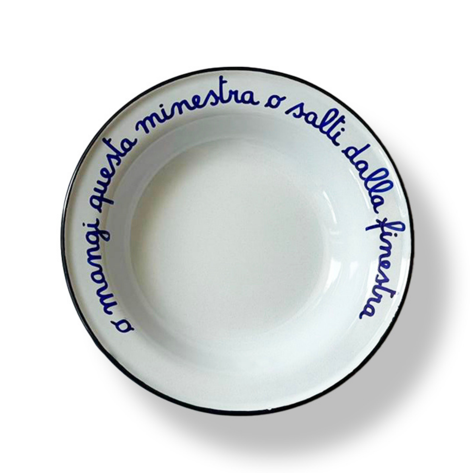 Piatto Fondo in Latta: "A Pranzo Con La Nonna"