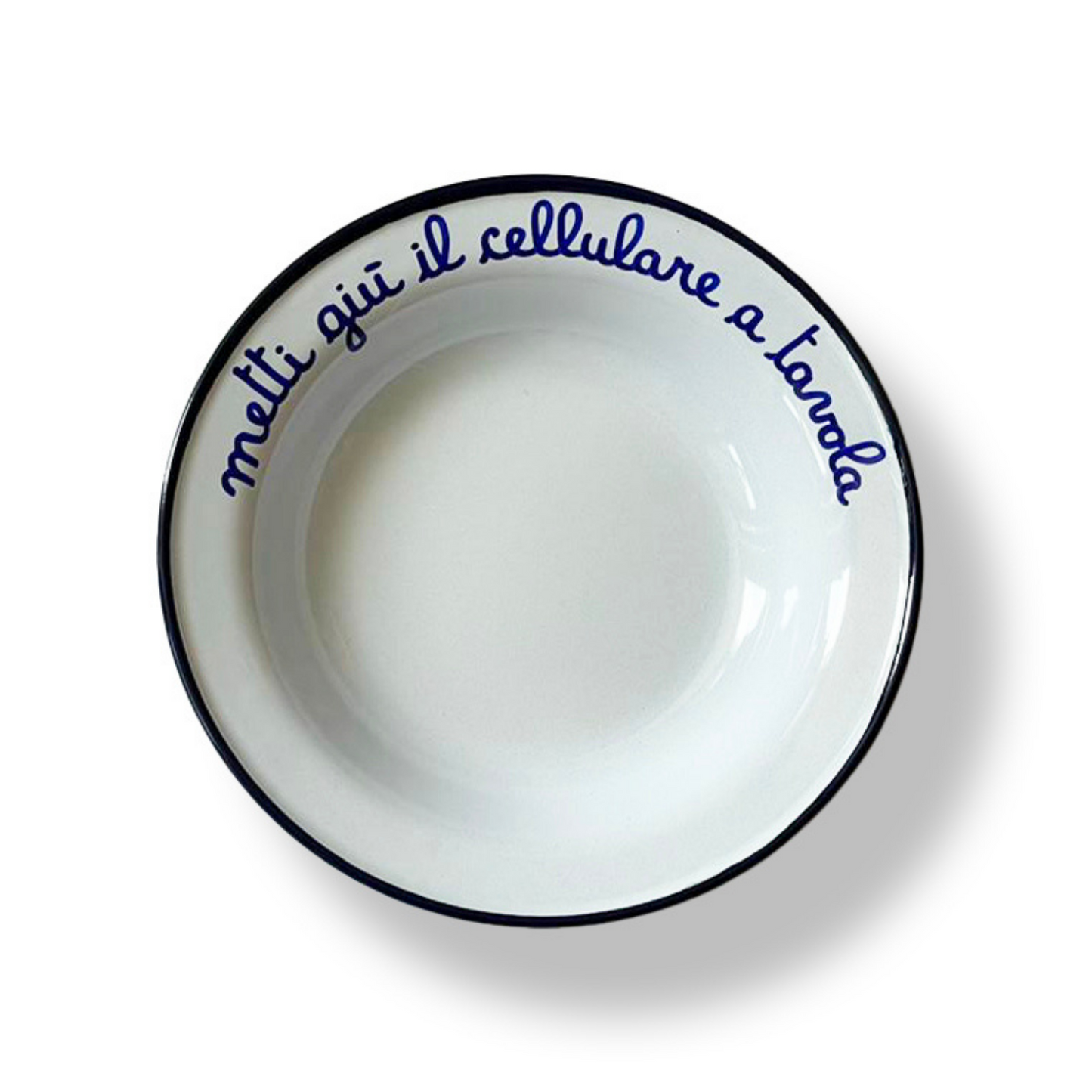 Piatto Fondo in Latta: "A Pranzo Con La Nonna"