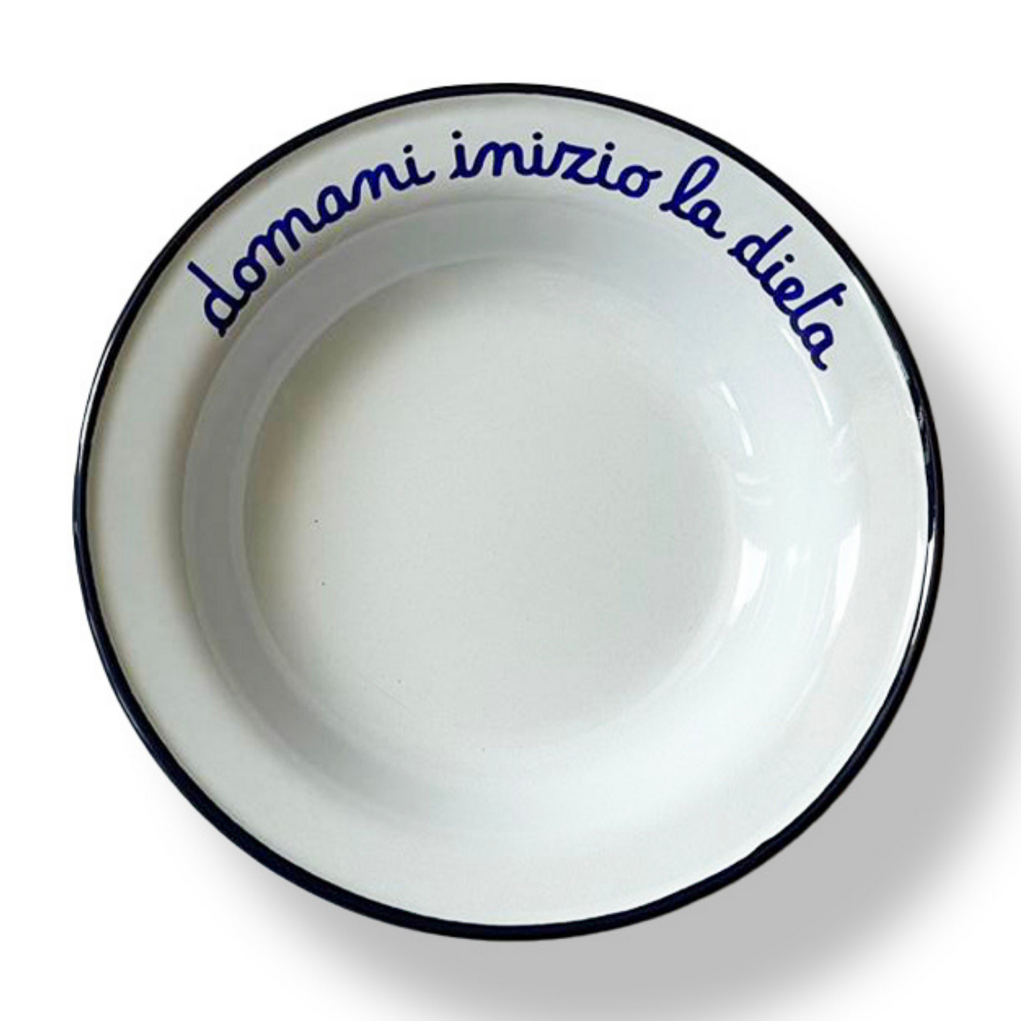 Piatto Fondo in Latta: "A Pranzo Con La Nonna"