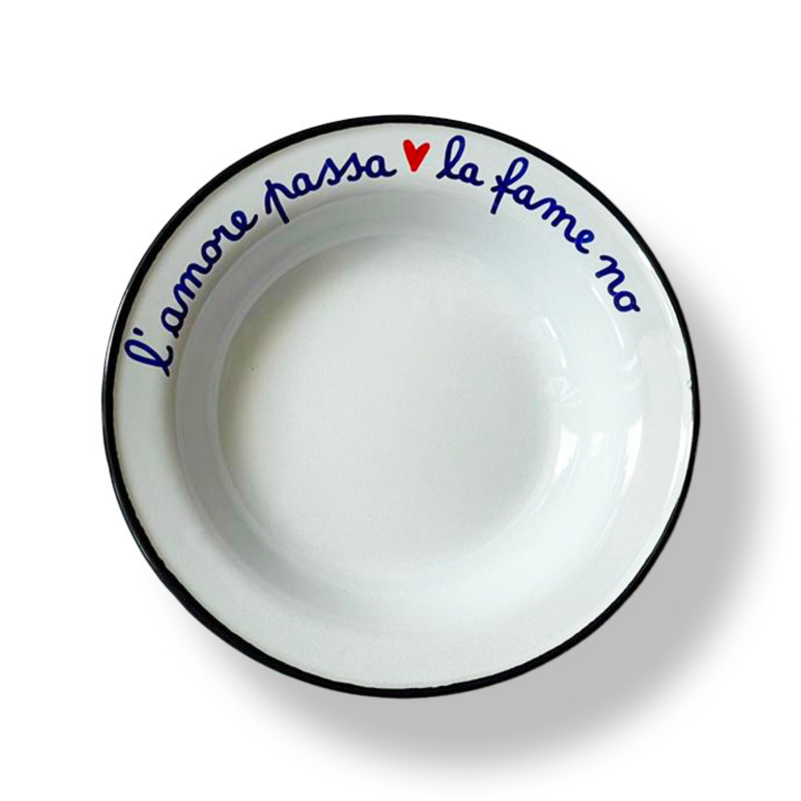 Piatto Fondo in Latta: "A Pranzo Con La Nonna"