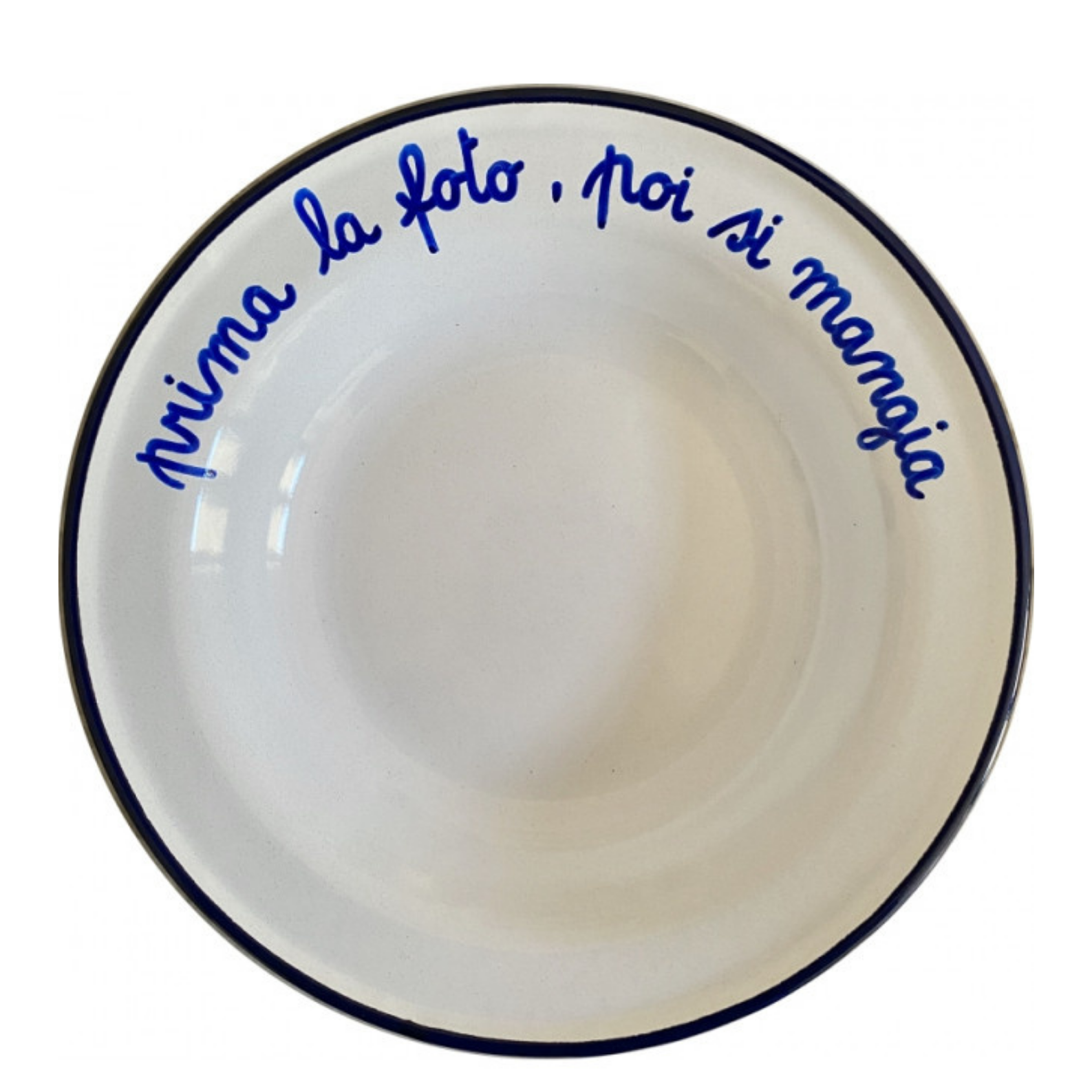 Piatto Fondo in Latta: "A Pranzo Con La Nonna"