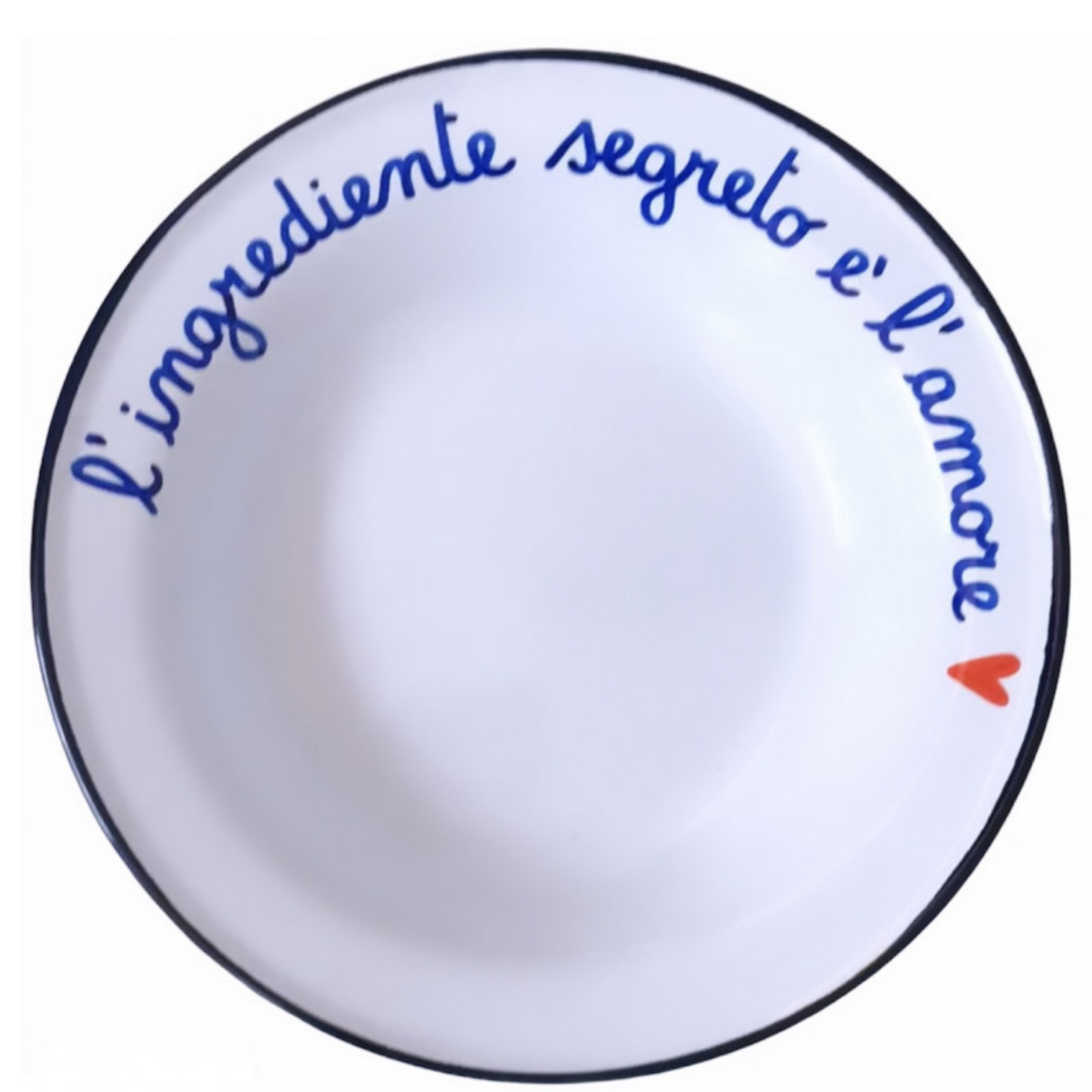 Piatto Fondo in Latta: "A Pranzo Con La Nonna"