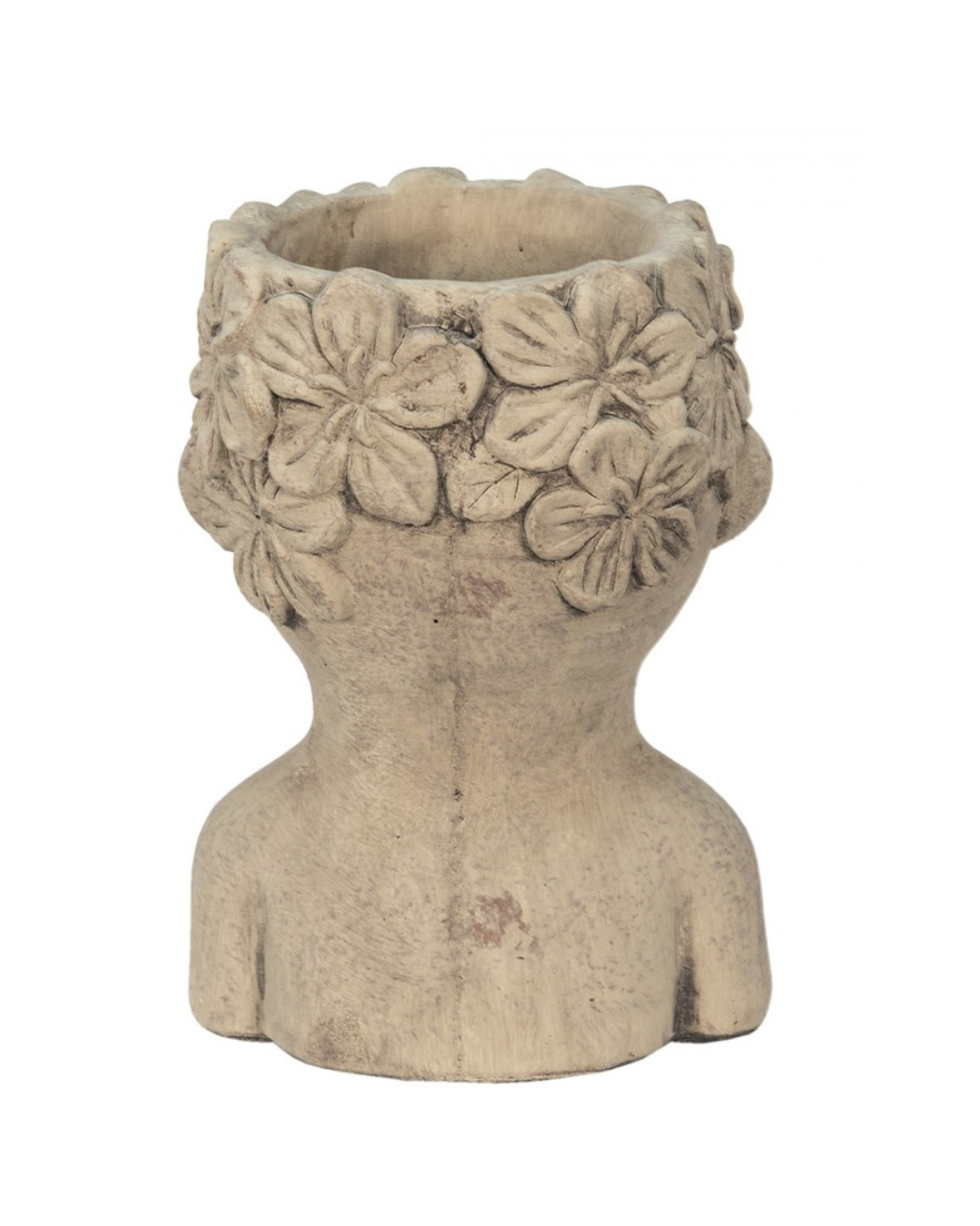 Vaso Porta Pianta Volto Grigio