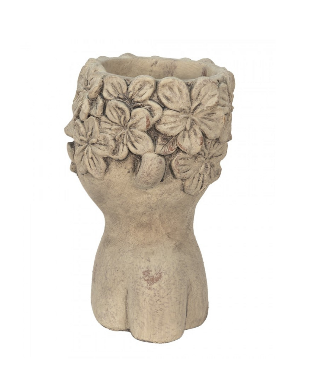 Vaso Porta Pianta Volto Grigio