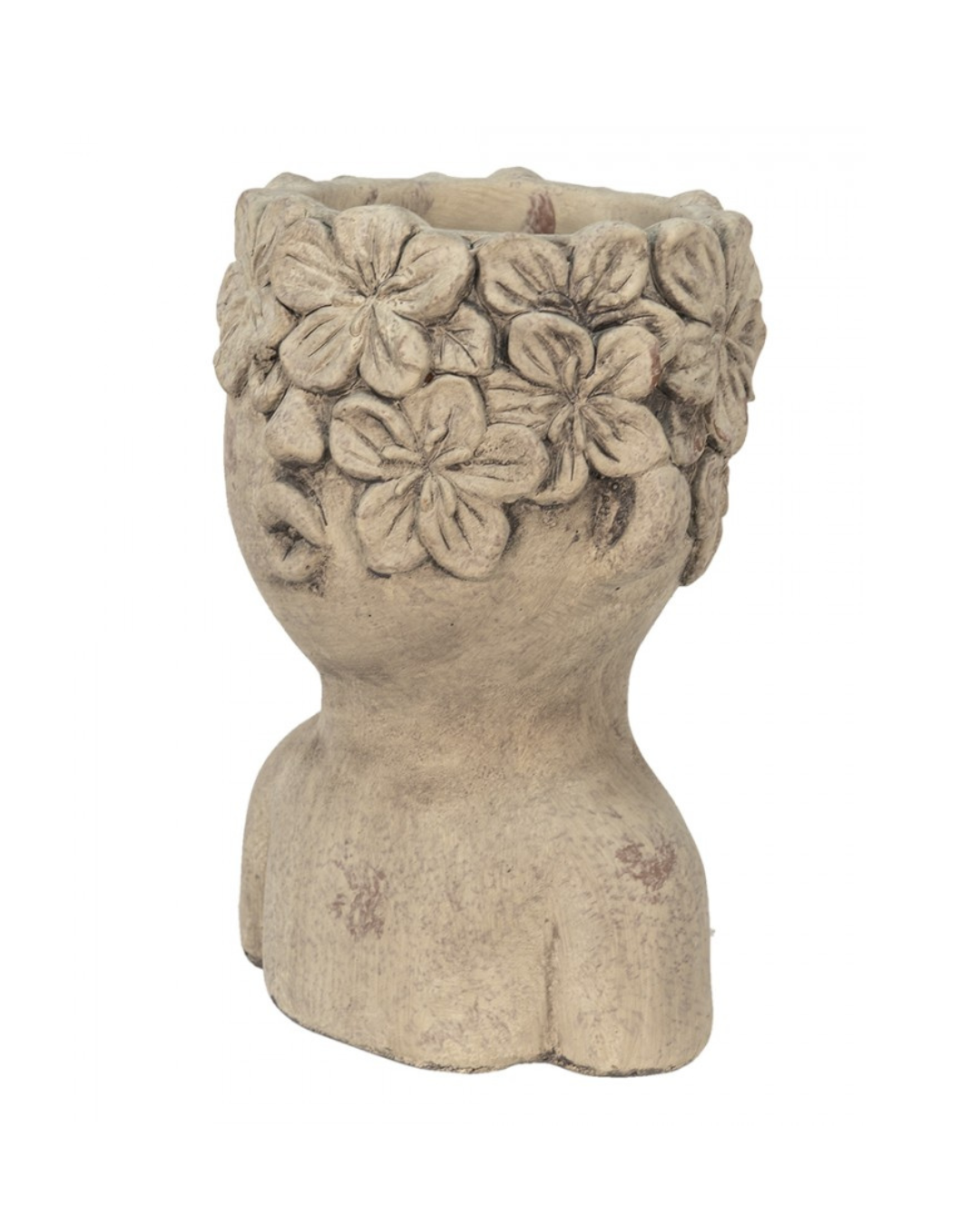 Vaso Porta Pianta Volto Grigio