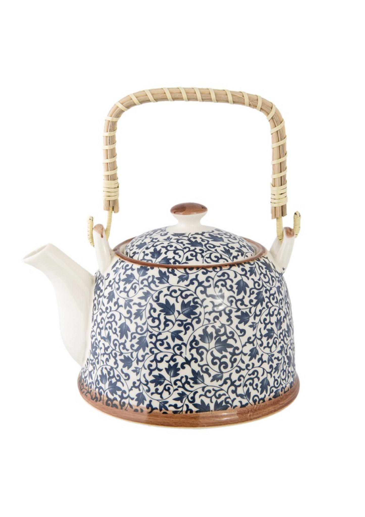 Teapot With Infuser - Blue Pattern