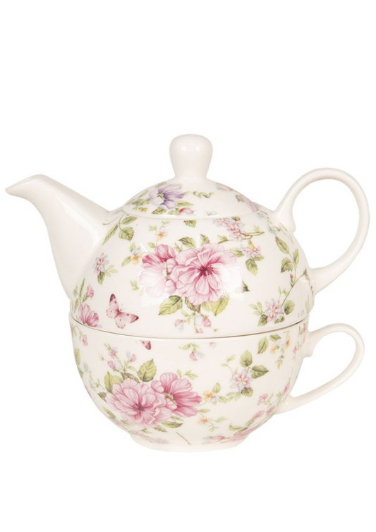 Teapot with cup - Floral