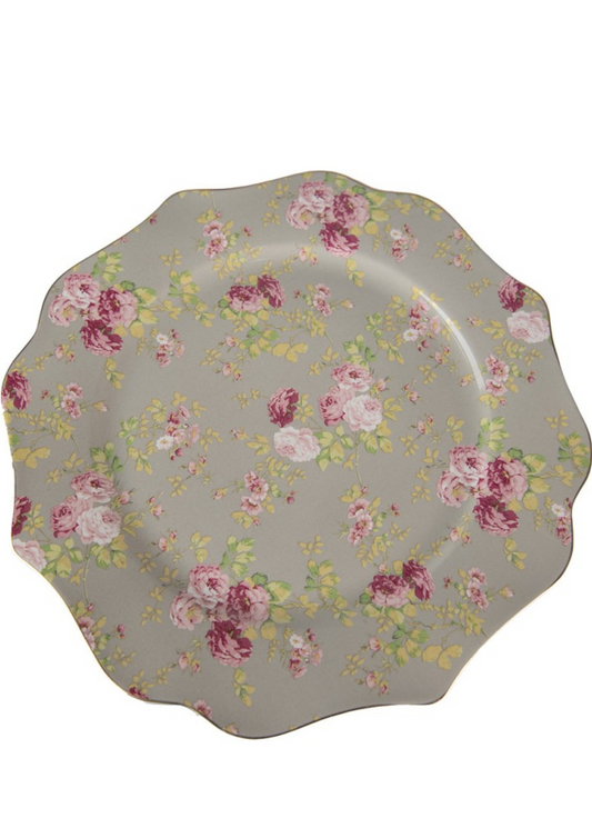Flat Plate - Green Floral