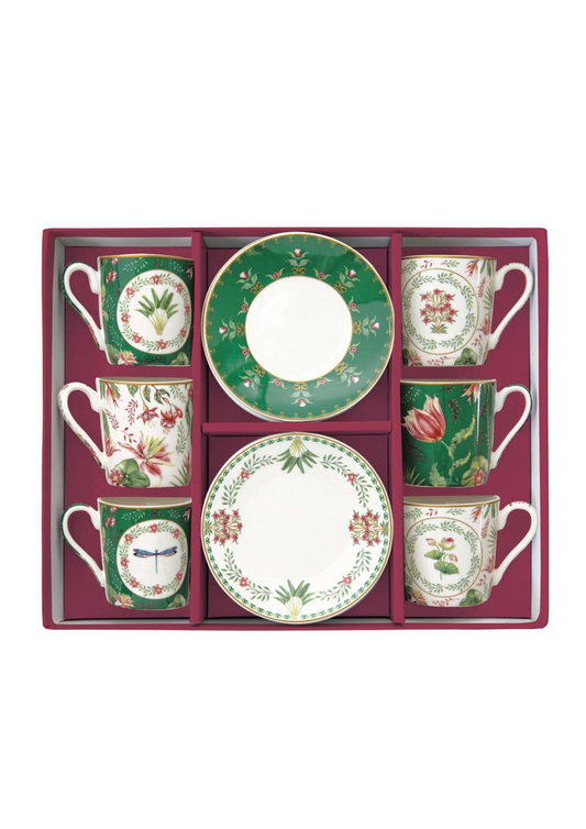 Servizio Sei Tazzine Caffè Botanic Chic