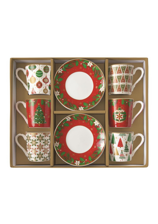 Servizio Sei Tazzine Caffè Jingle Bells