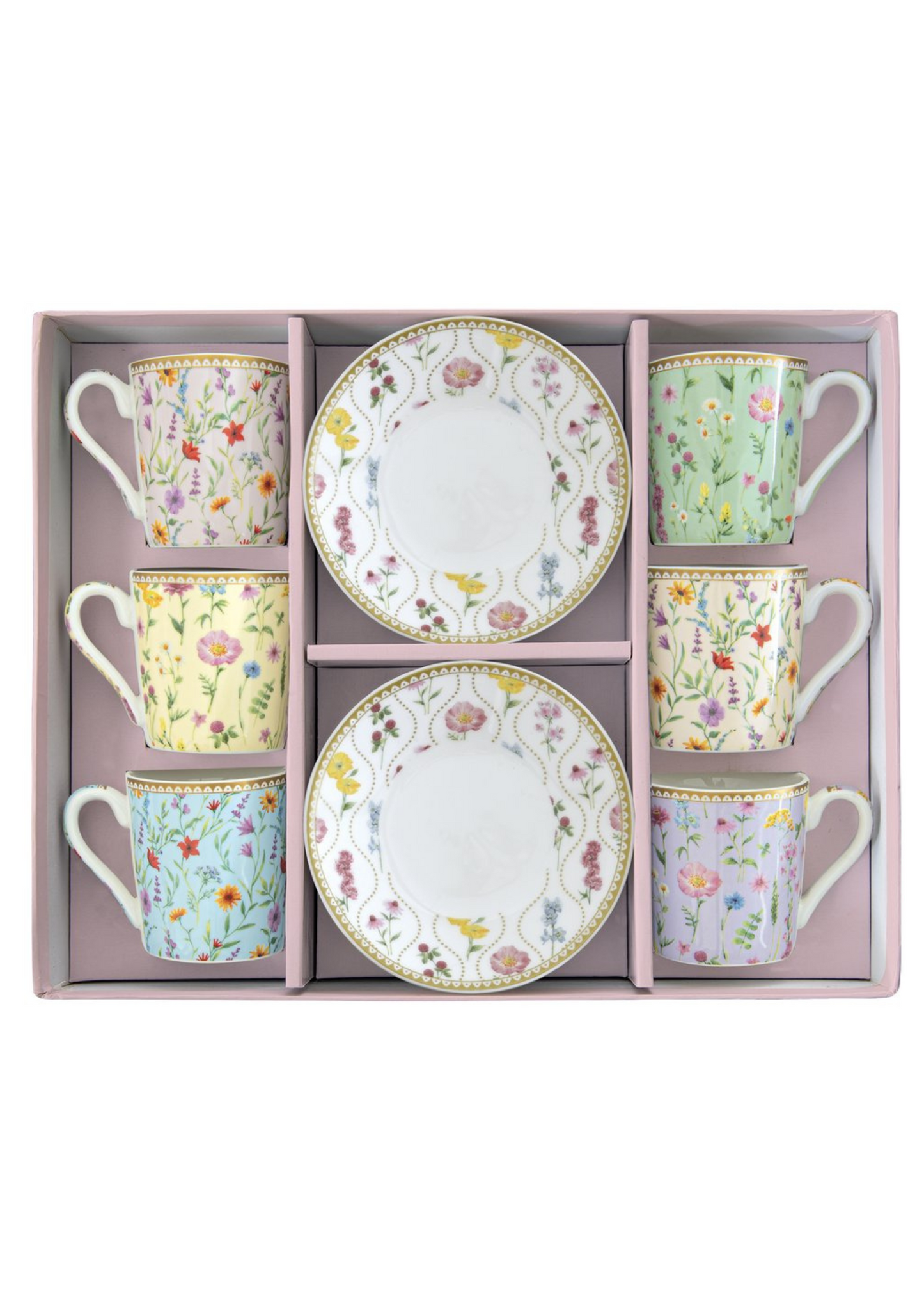 Servizio Sei Tazzine Da Caffè Meadow Flowers