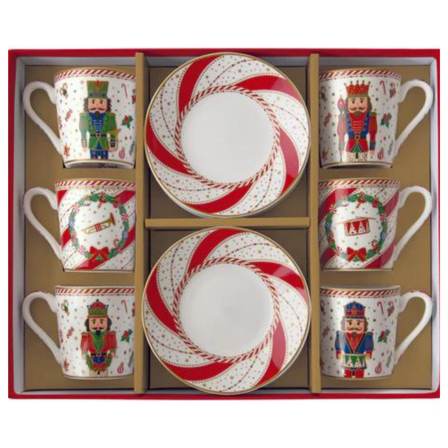Servizio Sei Tazzine Nutcracker Twist