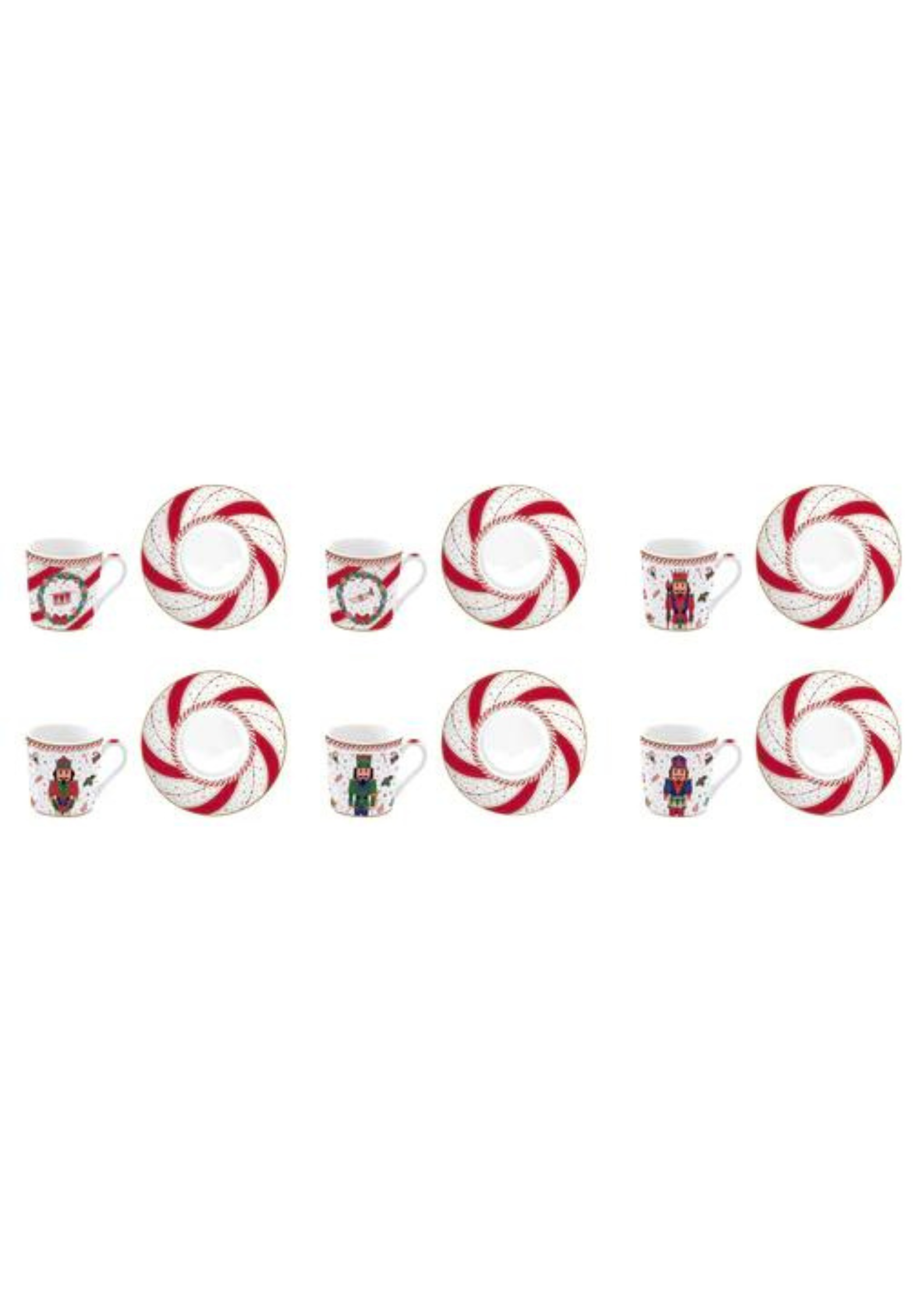 Servizio Sei Tazzine Nutcracker Twist
