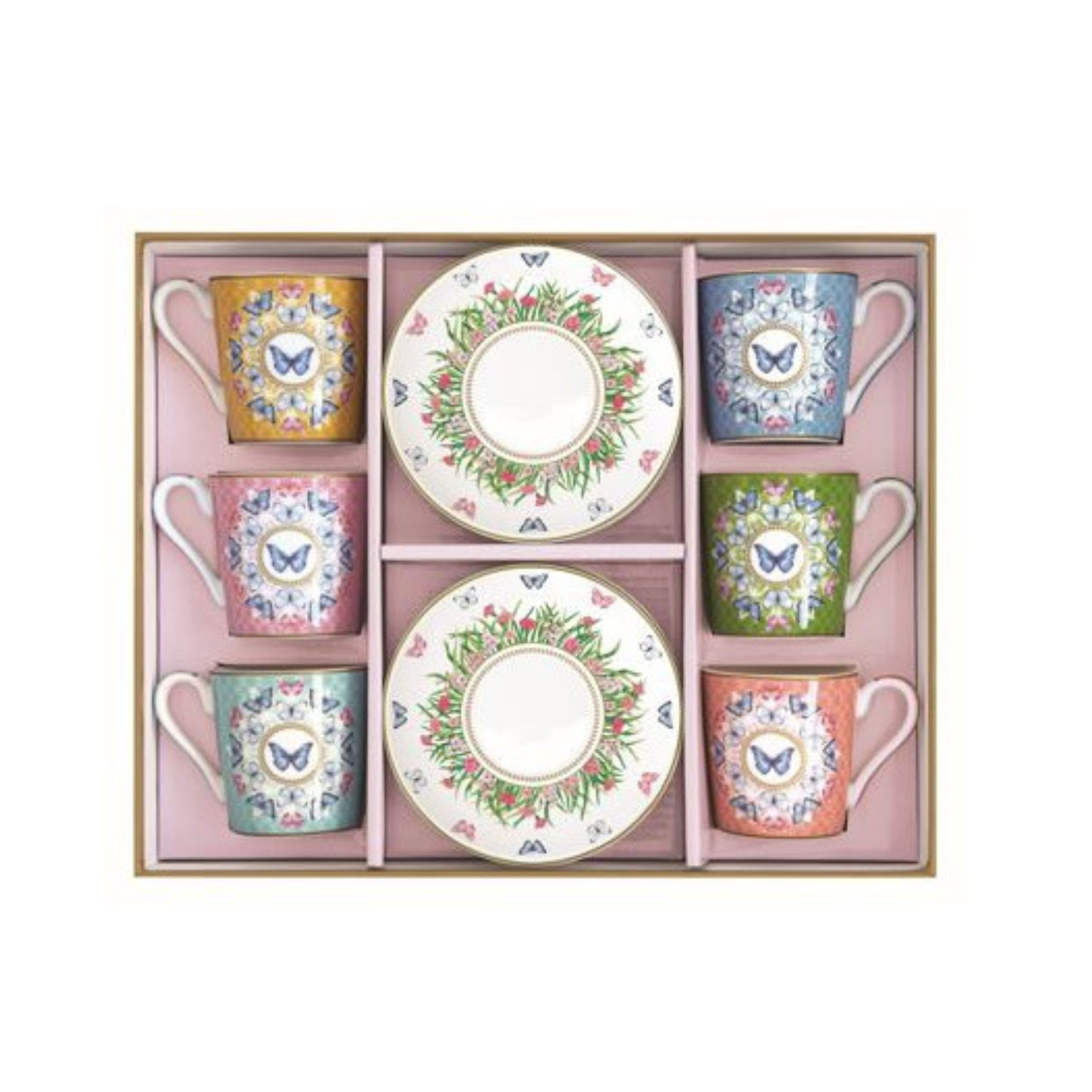 Servizio 6 Tazzine Da Caffè Spring Parade