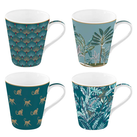 4 Mugs Coffee Mania Jungle