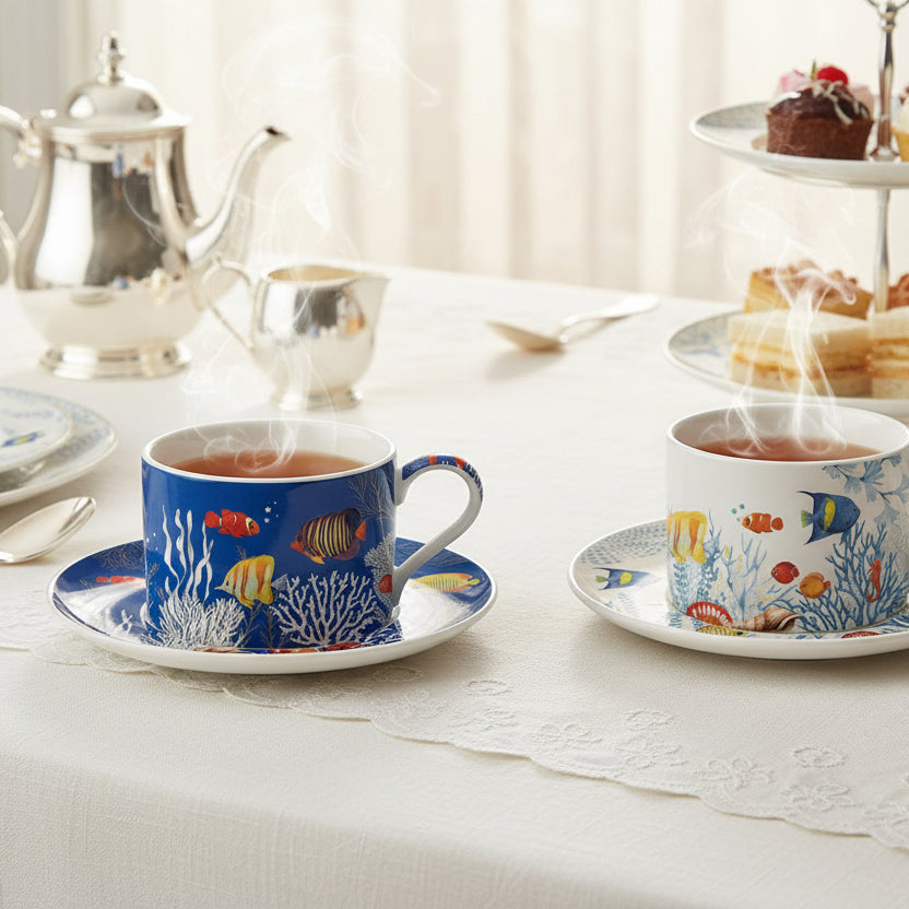 Coppia di Tazze da Te Aquarium