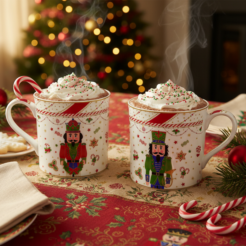 2 Mug Nutcracker Twist