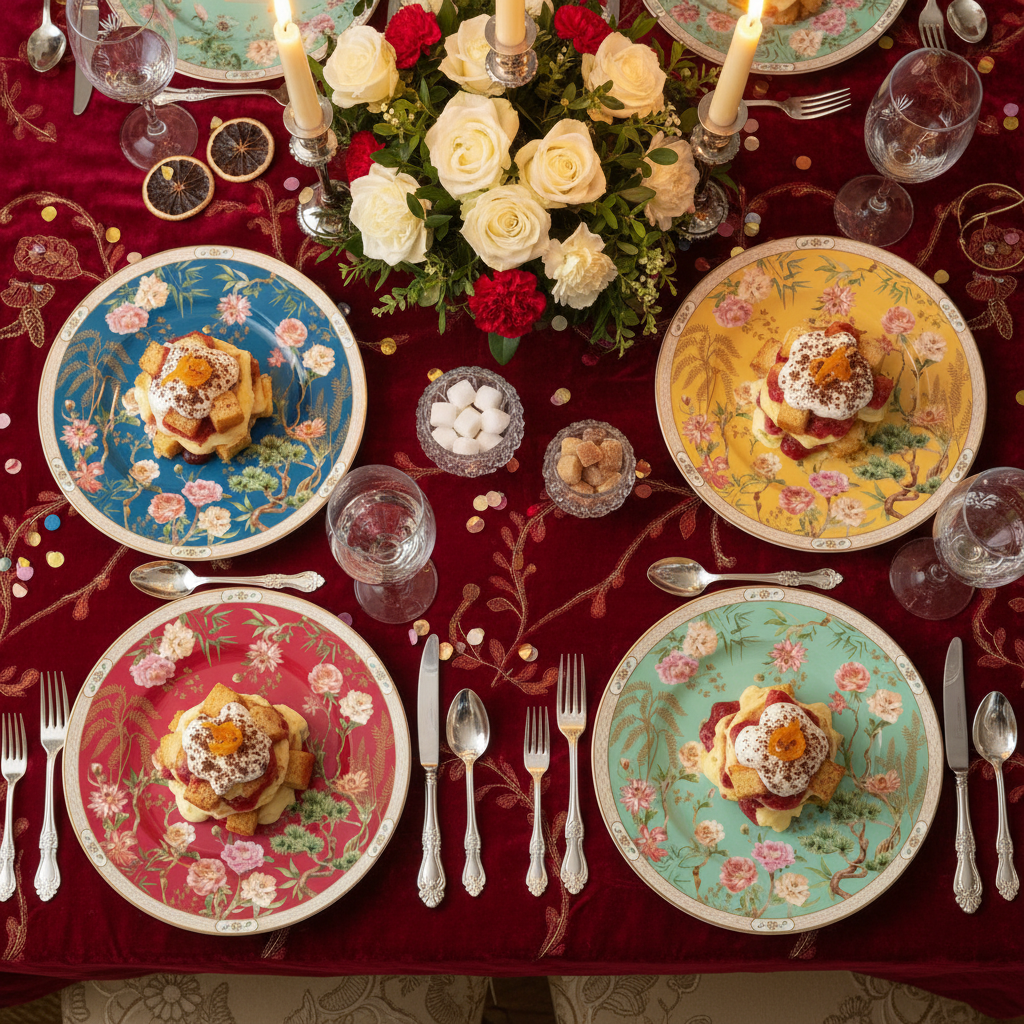 Set 4 Piatti Dessert Jardins d'Orient