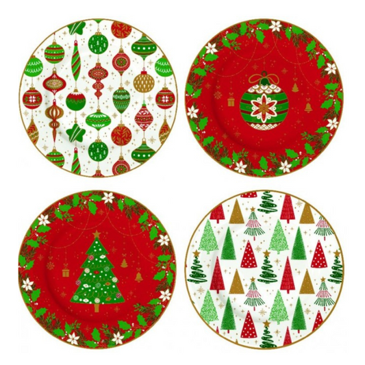 Set 4 Piatti Dessert Jingle Bells