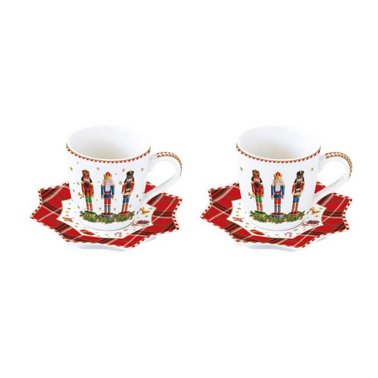 Set 2 Tazzine da Caffe Vintage Nutcracker