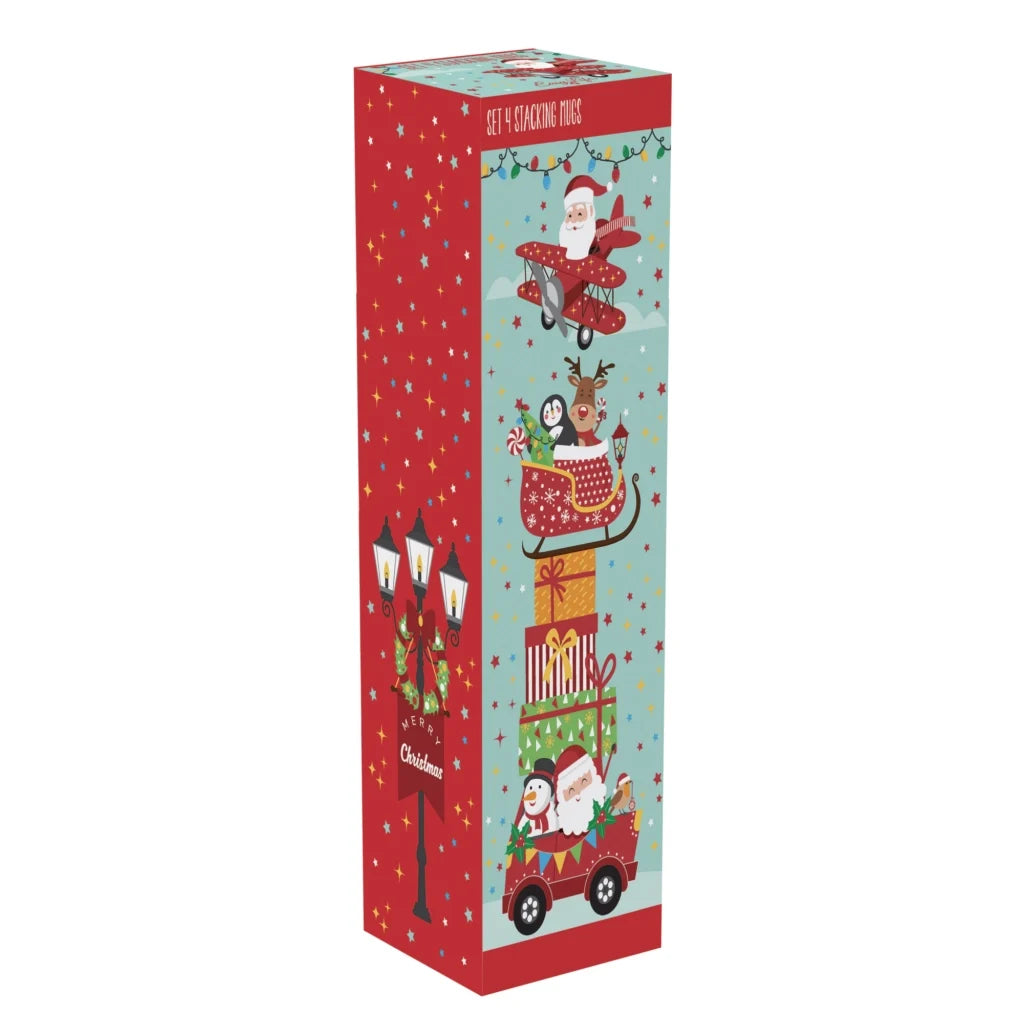 Set 4 Tazze Impilabili Santa's Friends