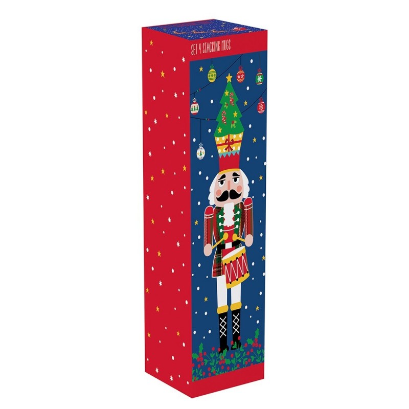 Set 4 Tazze Impilabili Christmas Tambourine