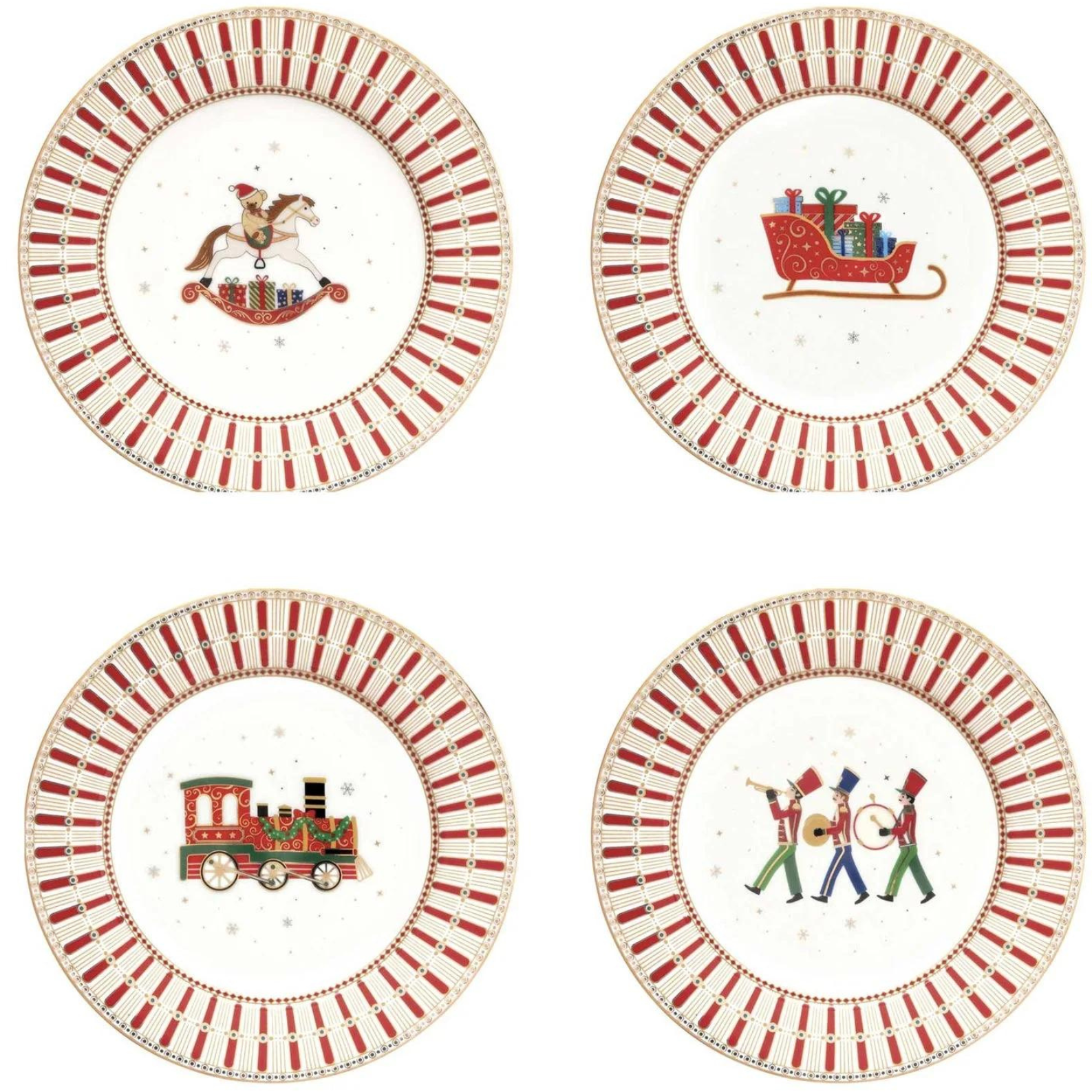 Set 4 Piatti Dessert Polar Express