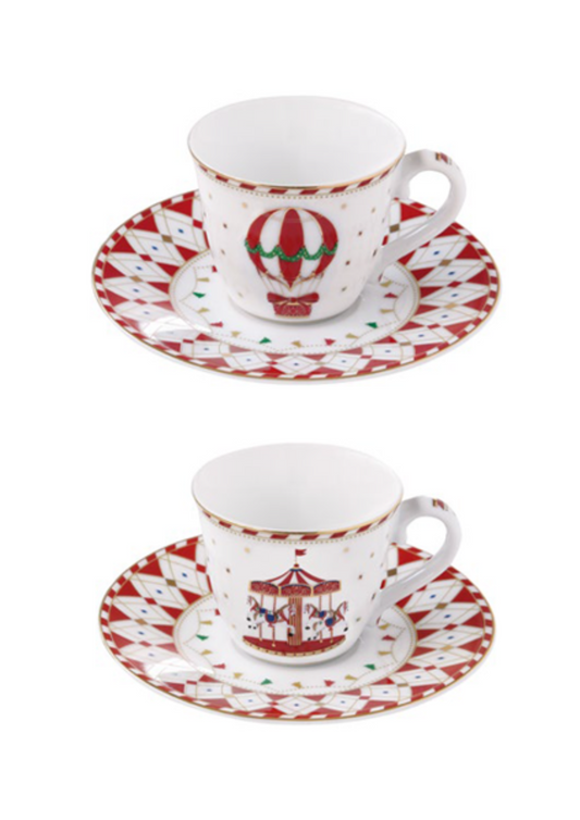 Coppia di tazzine da caffè Christmas Wonderland