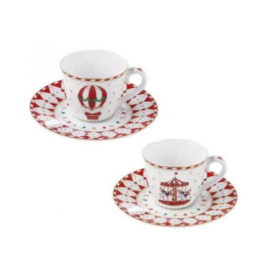 Coppia di tazzine da caffè Christmas Wonderland
