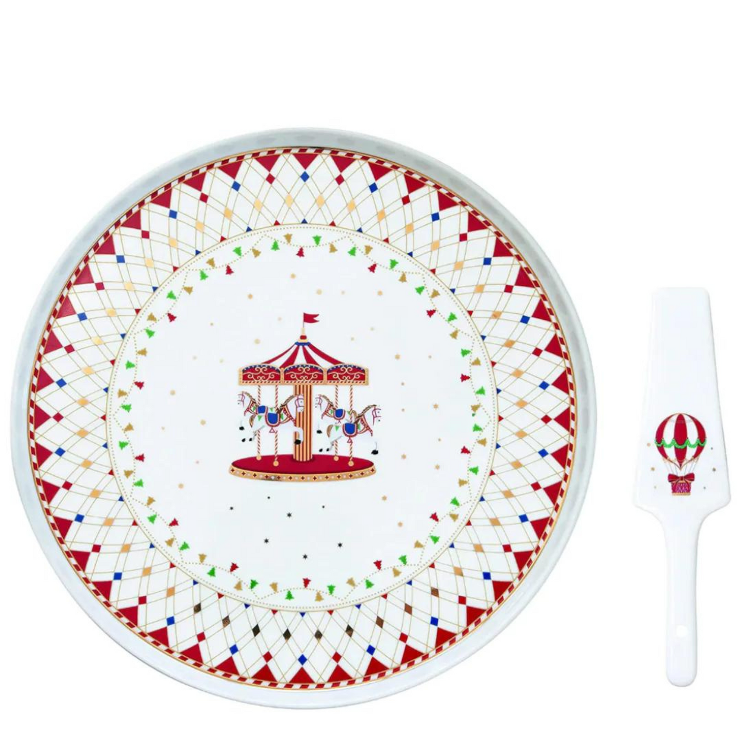 Piatto torta con Paletta Christmas Wonderland