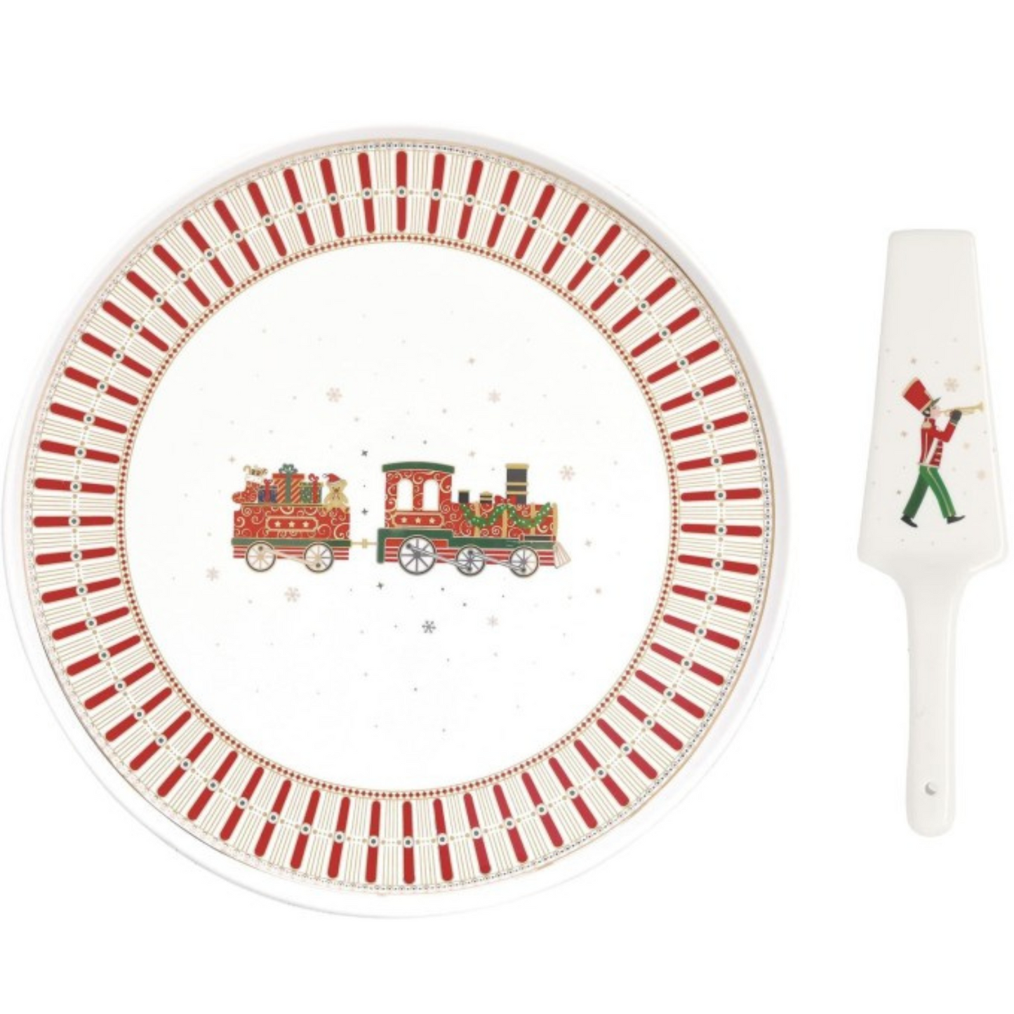 Piatto torta con paletta Polar Express