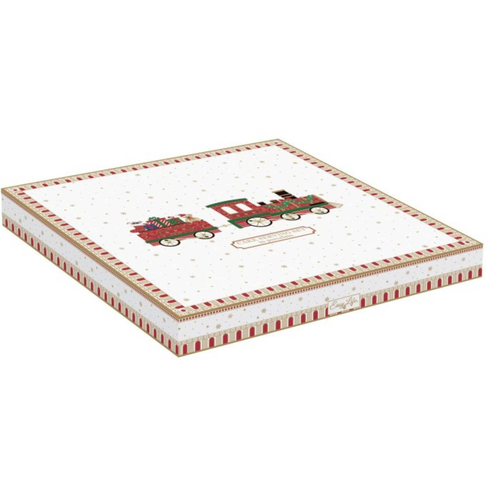 Piatto torta con paletta Polar Express